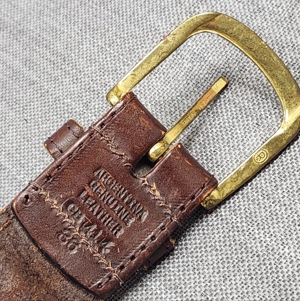 Ribco USA Vintage Brown Leather Braided Belt. Size 36.